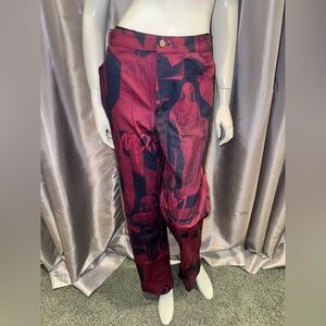 XL Red and Black Graphic Pants